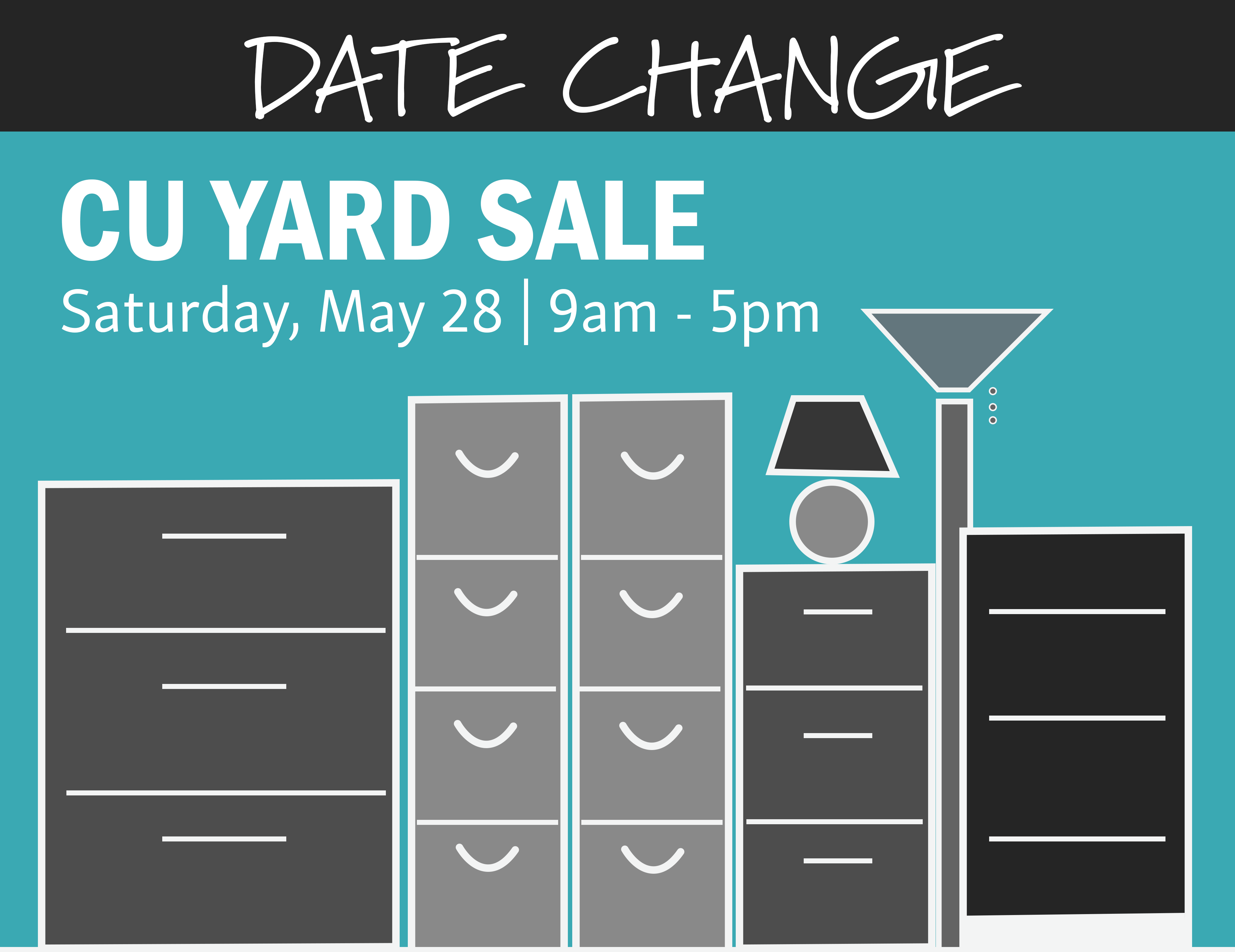 Date Change: CU Yard Sale, May 28