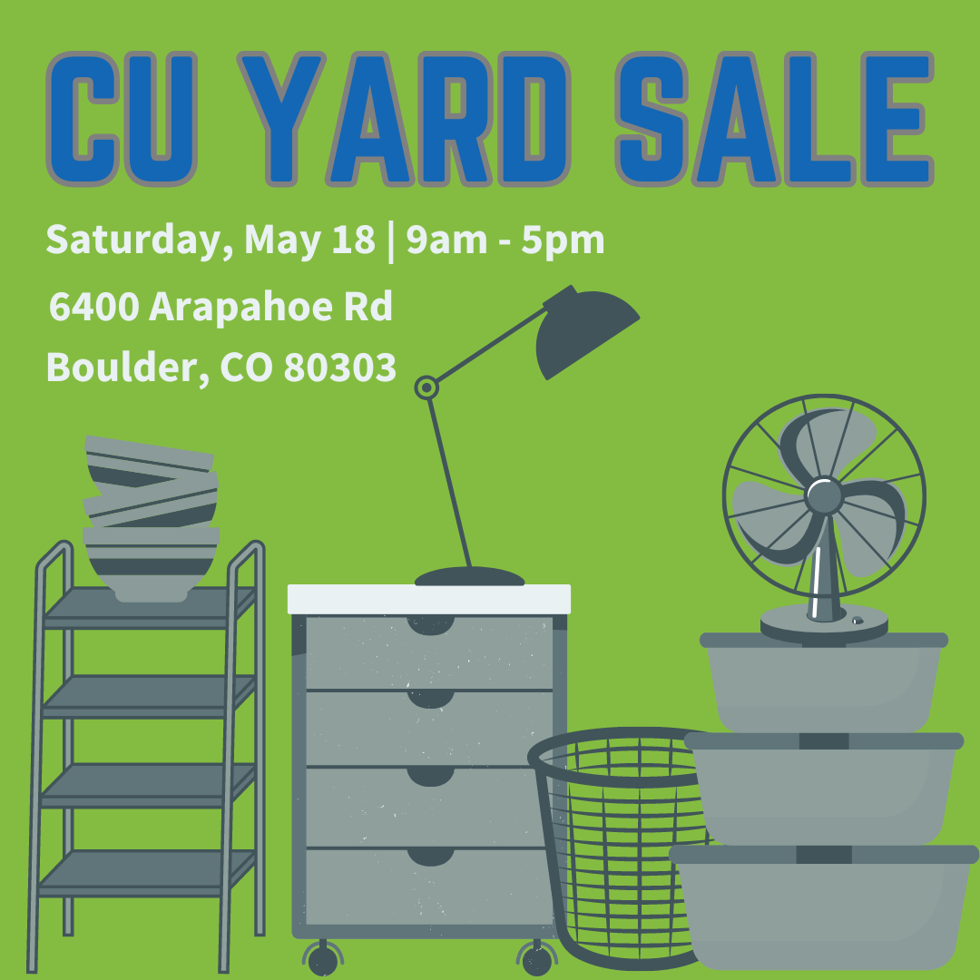 May 18, 2024 9am-5pm CU Yard Sale