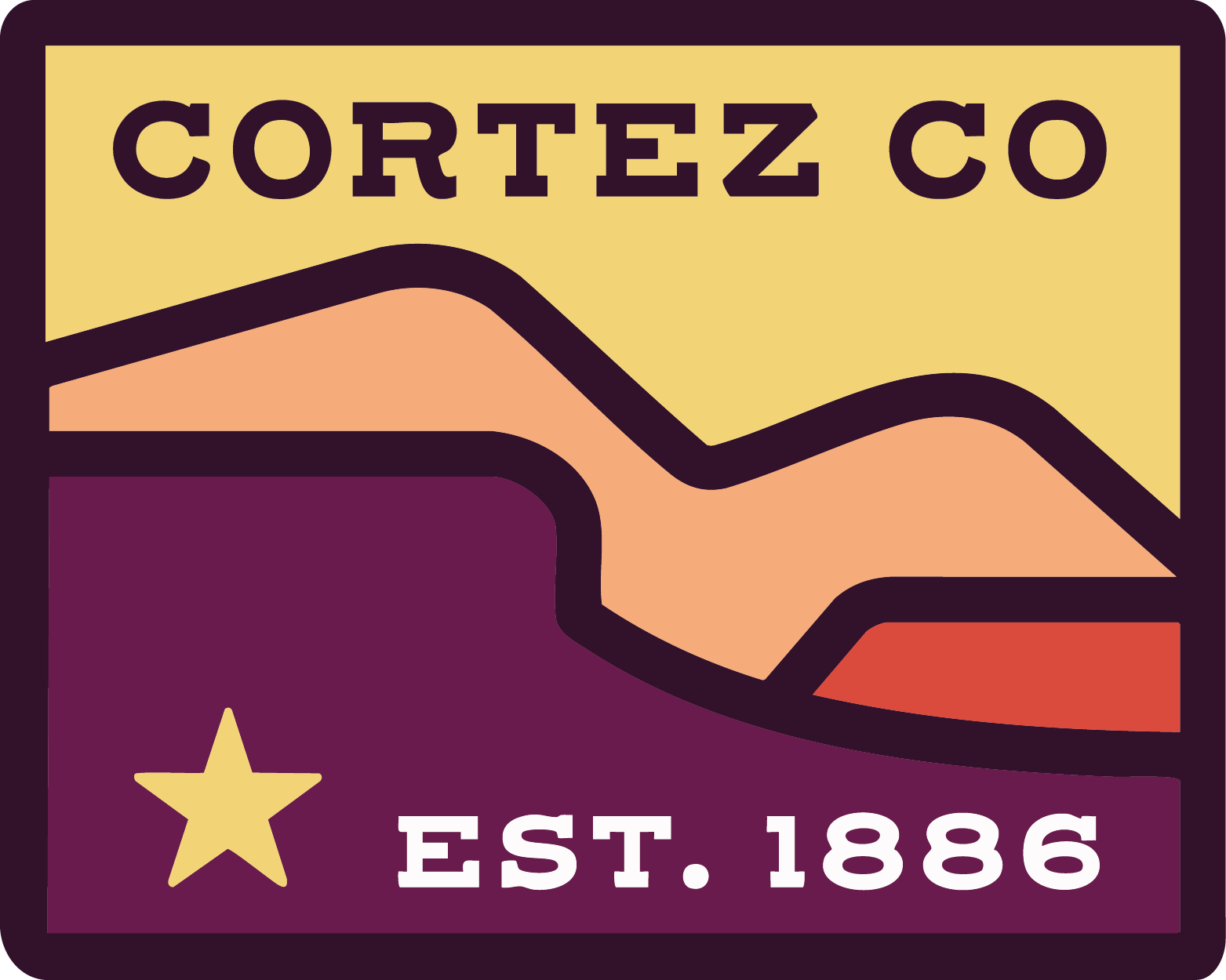 City of Cortez, Colorado color logo with tagline Est. 1886