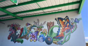 A photo of a mural at Resource Central for National Mural Day
