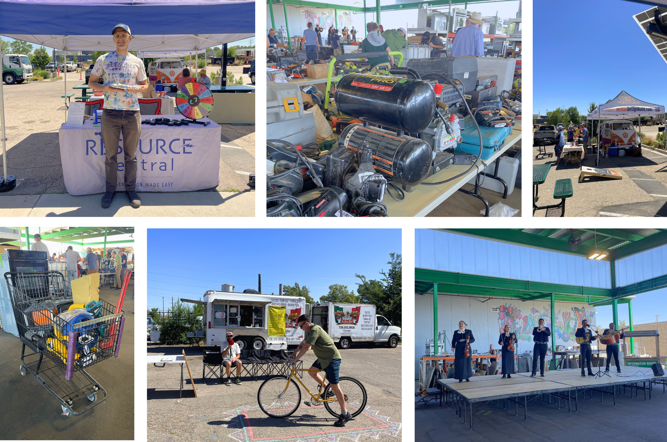 A collage of photos from the Summer Tool Sale