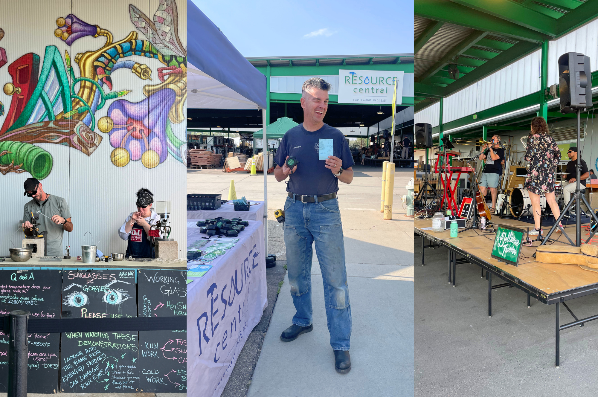 Three pics from the Conservation Clearance and Rock & Reuse event at Resource Central on Saturday, August 8