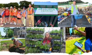 A collage of photos of Resource Central. You're encouraged to give to support local conservation!